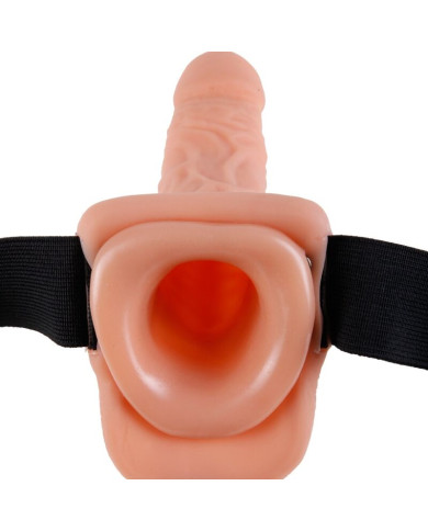FETISH FANTASY SERIES - HARNAIS RÉGLABLE TÉLÉCOMMANDE PÉNIS RÉALISTE AVEC TESTICULES 17,8 CM