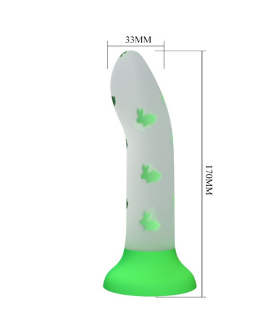 PRETTY LOVE - MAGISCHER NACHT-DILDO OHNE VIBRATION LEUCHTENDES GRÜN