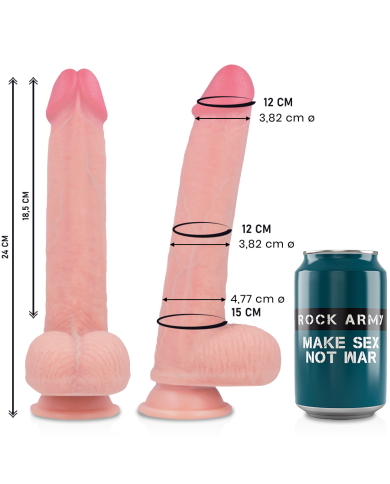 ROCKARMY - LIQUID SILICONE PREMIUM KINGCOBRA REALISTIC 24 CM -O- 4.77 CM