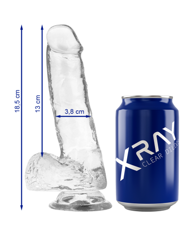 X RAY - BITE TRANSPARENTE AVEC BOULES 18.5 CM -O- 3.8 CM