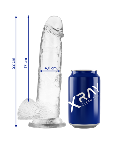 X RAY - BITE TRANSPARENTE AVEC BOULES 22 CM -O- 4.6 CM