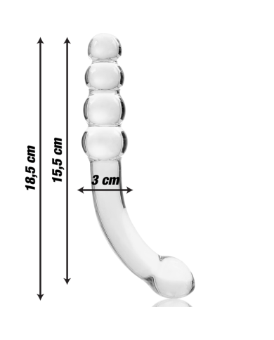 NEBULA SERIES BY IBIZA - MODELL 14 DILDO BOROSILIKATGLAS KLAR 18.5 CM -O- 3 CM