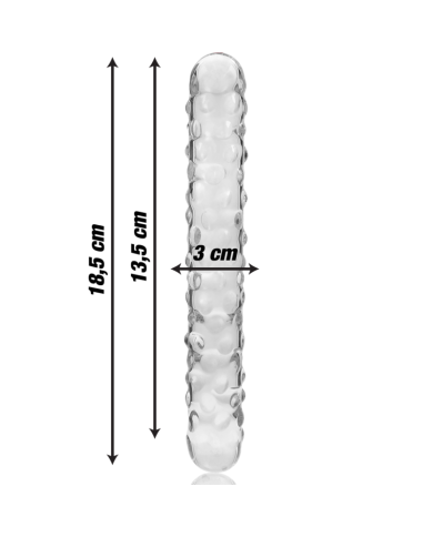 NEBULA SERIES BY IBIZA - MODELL 15 DILDO BOROSILIKATGLAS KLAR 18.5 CM -O- 3 CM