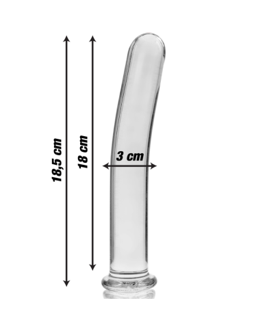 NEBULA SERIES BY IBIZA - MODELL 17 DILDO BOROSILIKATGLAS KLAR 18.5 CM -O- 3 CM