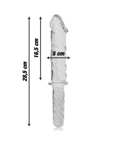 NEBULA SERIES BY IBIZA - MODELL 24 DILDO BOROSILIKATGLAS KLAR 28.5 CM -O- 5 CM