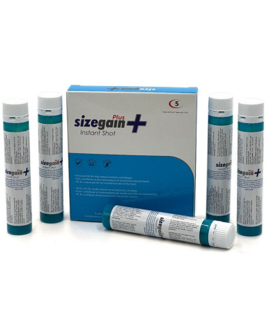 500 COSMETICS - SIZEGAIN PLUS INSTANT SHOT MALE ENERGIZER 5 UNITS (ABLAUFDATUM BALD)
