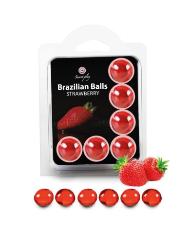 SECRETPLAY - SET 6 BALLES BRÉSILIENNES FRAISE