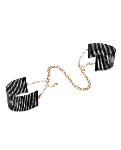 BIJOUX - DÉSIR MÉTALLIQUE BLACK METAL MESH HANDCUFFS