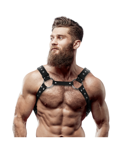 FETISH SUBMISSIVE ATTITUDE - BRUSTHARNESS AUS ÖKOLEDER FÜR HERREN MIT NIETEN