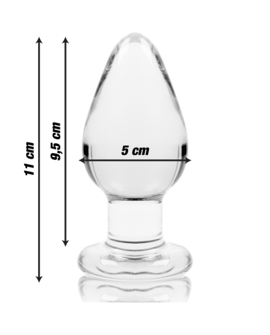 NEBULA SERIES BY IBIZA - PLUG ANAL MODÈLE 3 VERRE BOROSILICATE TRANSPARENT 11 CM -O- 5 CM