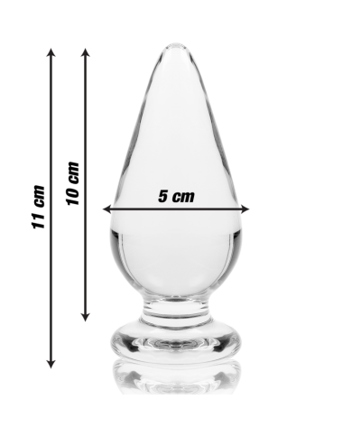 NEBULA SERIES BY IBIZA - PLUG ANAL MODÈLE 4 VERRE BOROSILICATE CLAIR 11 CM -O- 5 CM