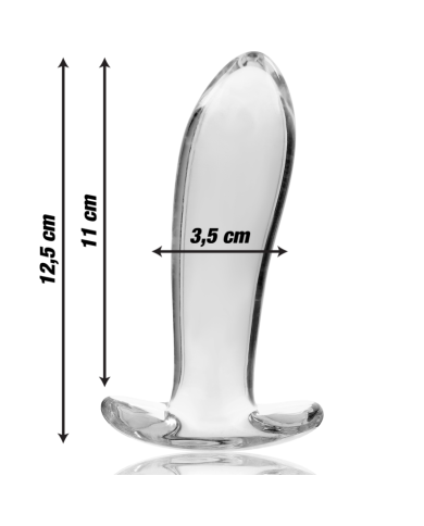 NEBULA SERIES BY IBIZA - PLUG ANAL MODÈLE 5 VERRE BOROSILICATE CLAIR 12.5 CM -O- 3.5 CM