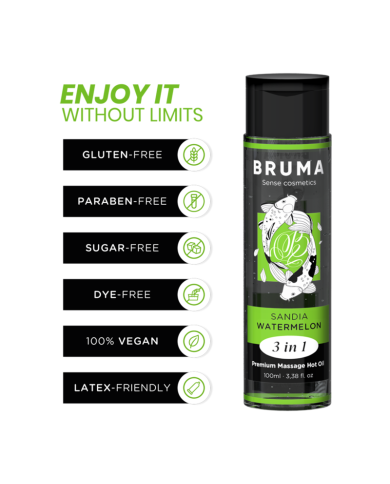 BRUMA - PREMIUM MASSAGE HOT OIL WATERMELON 3 IN 1 - 100 ML