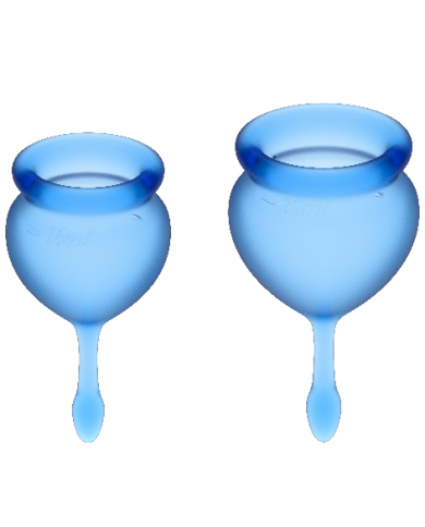 SATISFYER - FEEL GOOD MENSTRUAL CUP DUNKELBLAU 15 + 20 ML