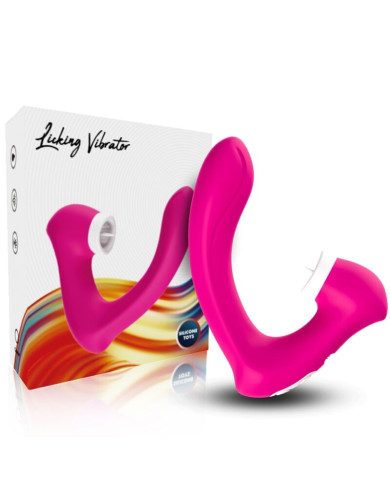 ARMONY - SECRETKISS LECKT VIBRIERENDEN CLIT UND VIBRATOR IN GEBOGENEM FUCHSIA