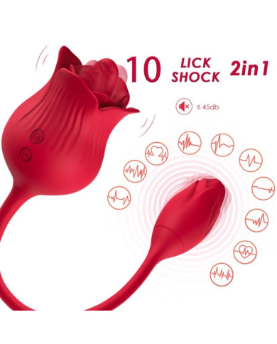 ARMONY - PINK CLITORIS STIMULATOR VIBRATOR WITH TAIL 10 MODES RED