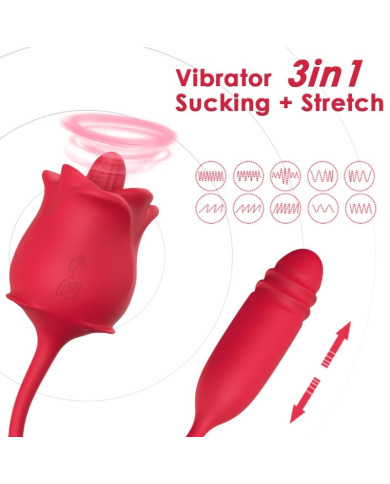 ARMONY - 3 IN 1 PINK, STIMULATOR, STIMULIERENDE WELLEN UND UP&DOWN MIT ROTEM SCHWANZ
