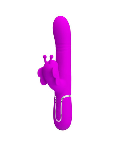 PRETTY LOVE - MULTIFUNKTIONS-KANINCHENVIBRATOR 4 IN 1 SCHMETTERLING FUCHSIA