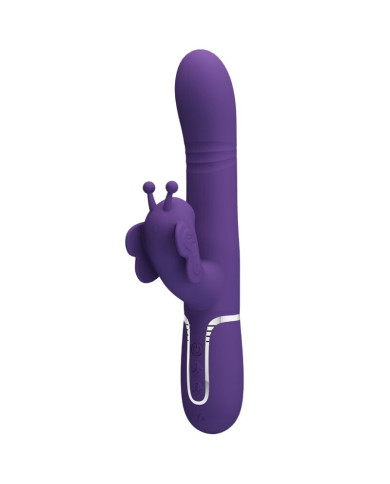 PRETTY LOVE - MULTIFUNKTIONS-KANINCHENVIBRATOR 4 IN 1 SCHMETTERLING LILA