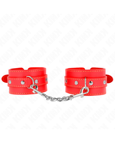KINK - DÜNNE HANDGELENKSFESSELN ROT VERSTELLBAR 21-33 CM