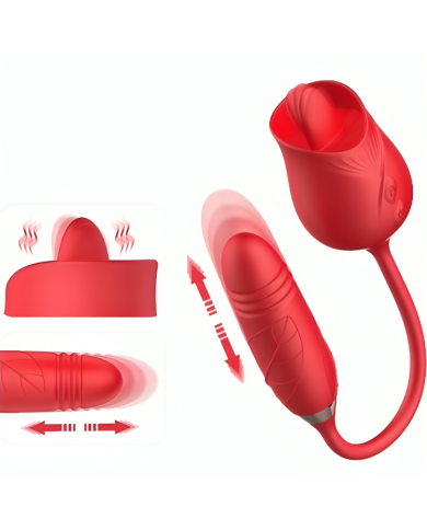 ARMONY - DELIGHT BLUMENVIBRATOR & STOßUNG MIT ROTER ZUNGE