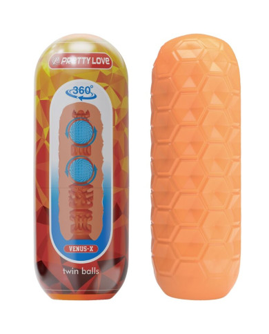 PRETTY LOVE - TWIN BALLS MÄNNLICHER MASTURBATOR ORANGE