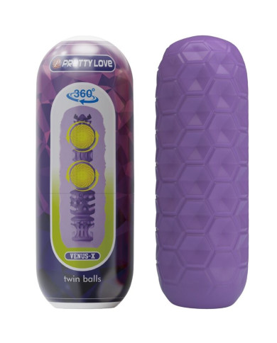 PRETTY LOVE - TWIN BALLS MÄNNLICHER MASTURBATOR LILA