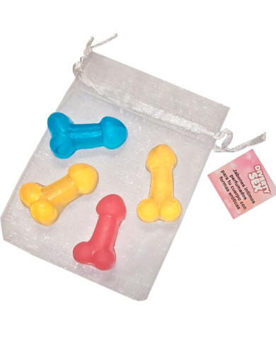 DIABLO PICANTE - 4 MINI SAVONS PARFUMÉS EN FORME DE PÉNIS