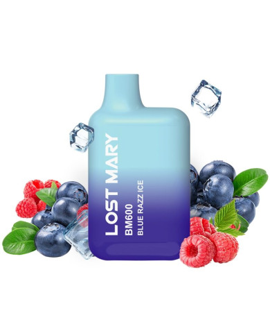 LOST MARY - BM600 VAPER NICOTINE 2% JETABLE BLUE RAZZ ICE