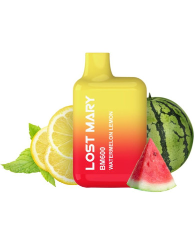 LOST MARY - BM600 NICOTINE VAPER 2% DISPOSABLE WATERMELON LEMON