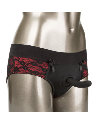 CALEXOTICS - SCANDAL SET OF CROTCHLESS PANTIES WITH DILDO SIZE S/M