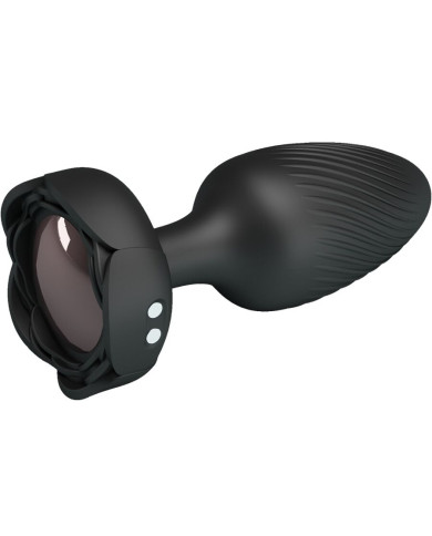 PRETTY LOVE - PLUG ANAL VARIAN AVEC LUMIÈRE LED NOIR 10,8 CM