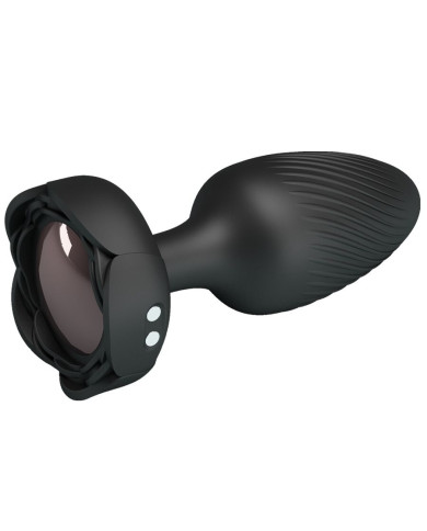 PRETTY LOVE - OSBORN PLUG ANAL AVEC LUMIÈRE LED NOIR 9,8 CM