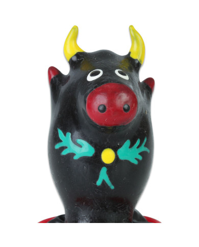 CONDOMERIE - HANDPAINTED NOVELTY CONDOMS BULL BLACK MODEL 1