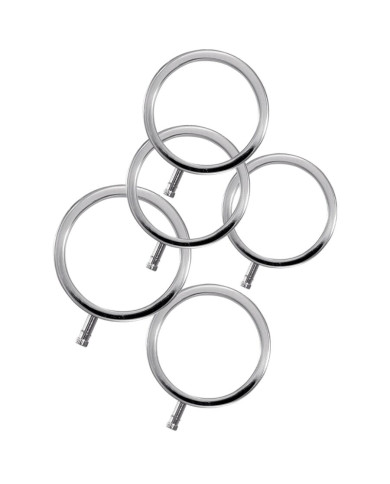 ELECTRASTIM - ELECTRARINGS METALL-PENISRINGE 5ER-PACK