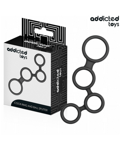 ADDICTED TOYS - PENIS RING WITH DIVIDERS FOR TESTICLES