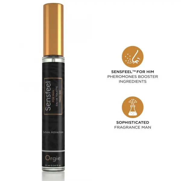 Orgie - Sensfeel Pour Homme Booster De Phéromones Eau De Toilette Format Voyage 10 Ml