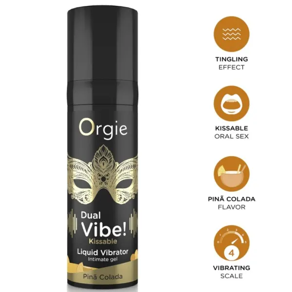 Orgie - Double Vibe! Vibrateur Liquide Kissable Piña Colada 15 Ml