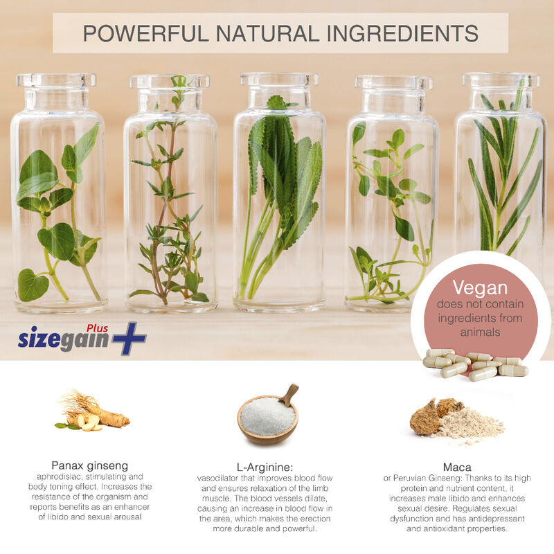 500 COSMETICS - PILULES SIZEGAIN PLUS POUR AGRANDIR LE PÉNIS - Image 2