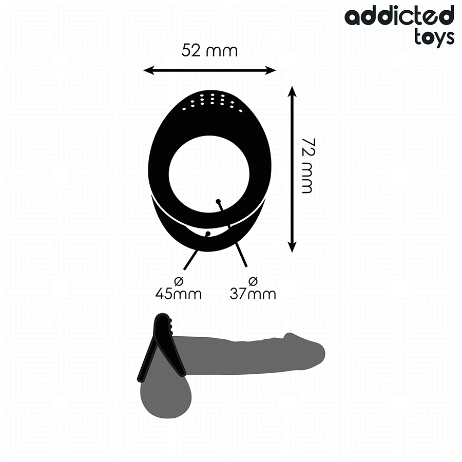 ADDICTED TOYS - DOUBLE TEXTURED PENIS RING - Image 4