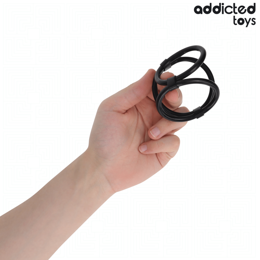 ADDICTED TOYS - TRIPLE PENIS RING - Image 2