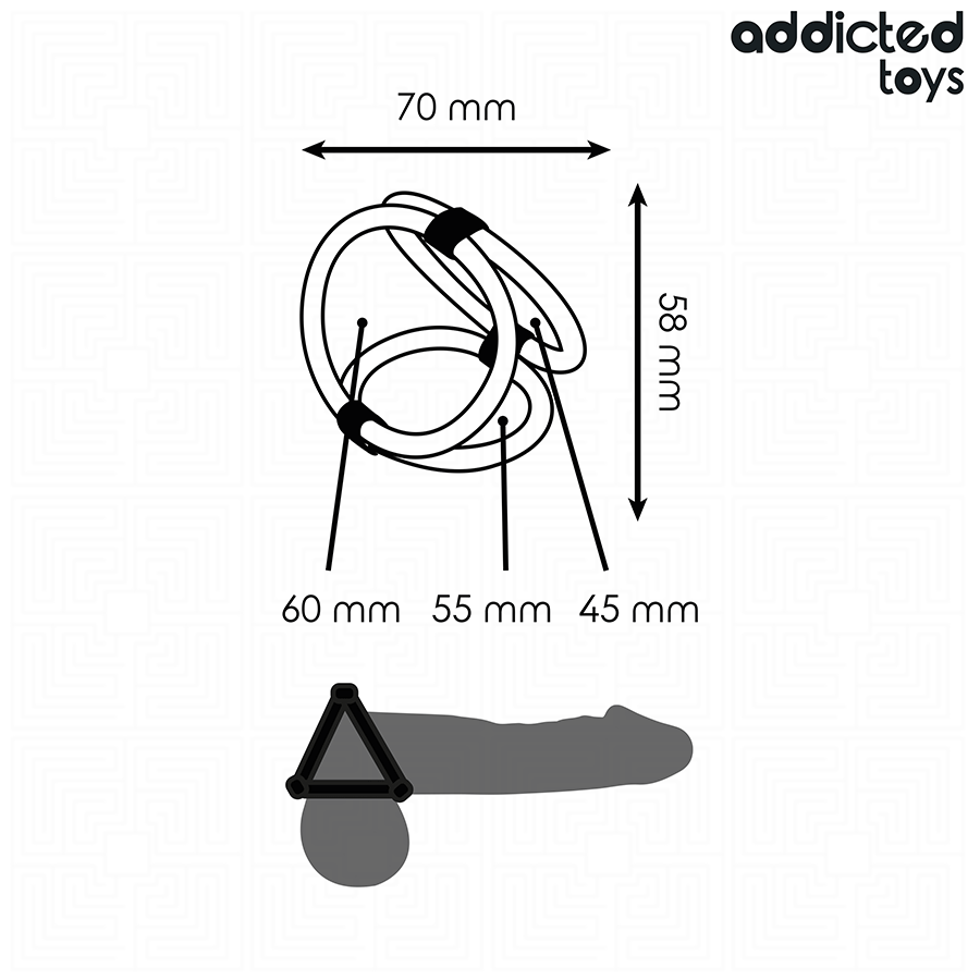 ADDICTED TOYS - TRIPLE PENIS RING - Image 4