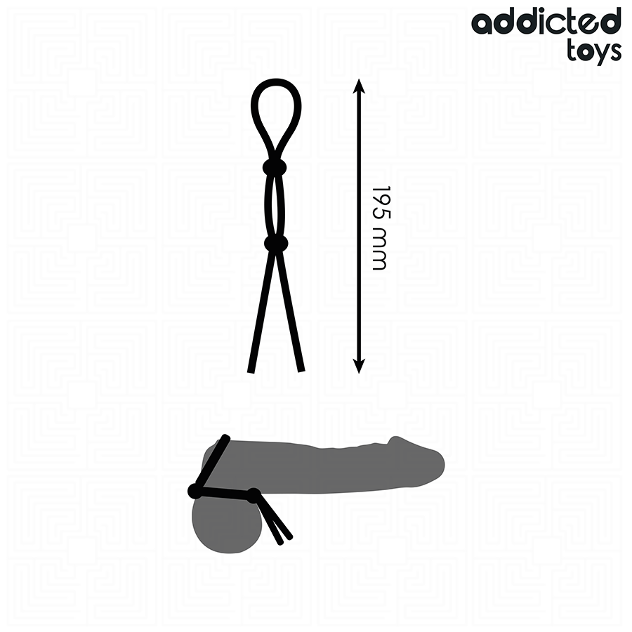 Addicted Toys - Corde En Silicone Pour Le Pénis À Double Boucle - Image 4
