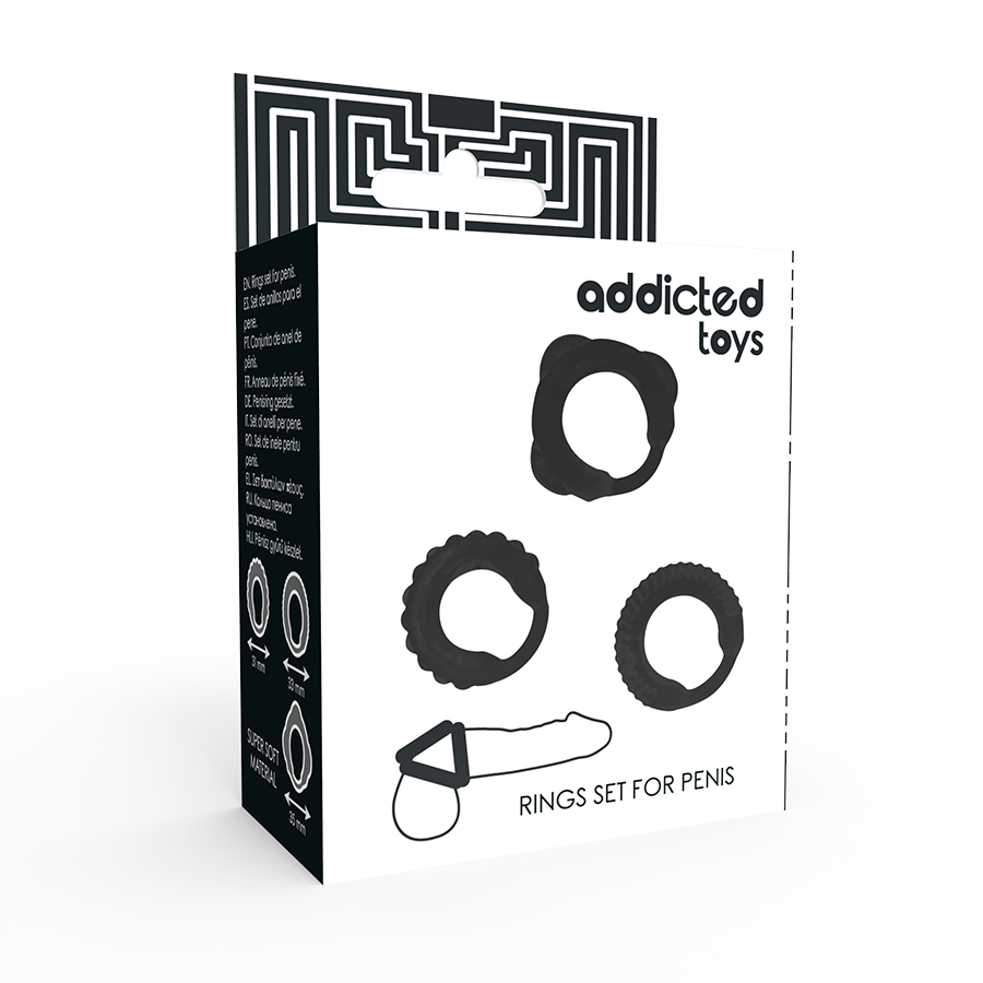Addicted Toys - C-Ring Set Black - Image 3