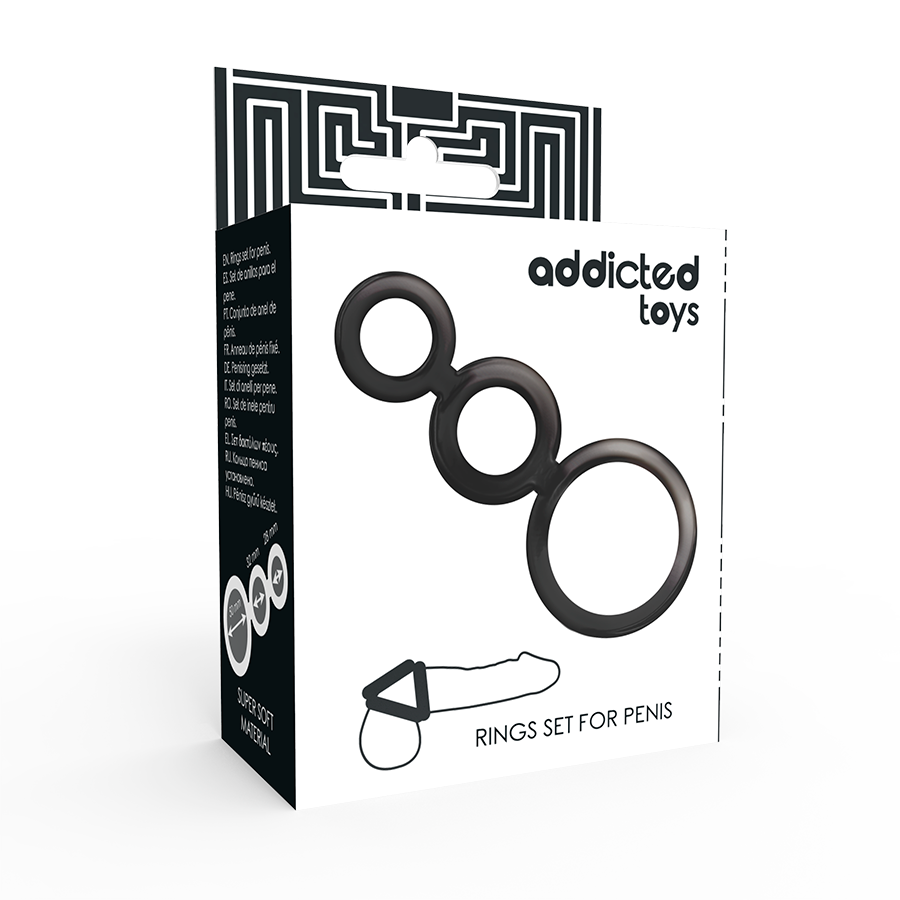 Addicted Toys - Rings Set For Penis - Smoked - Image 3