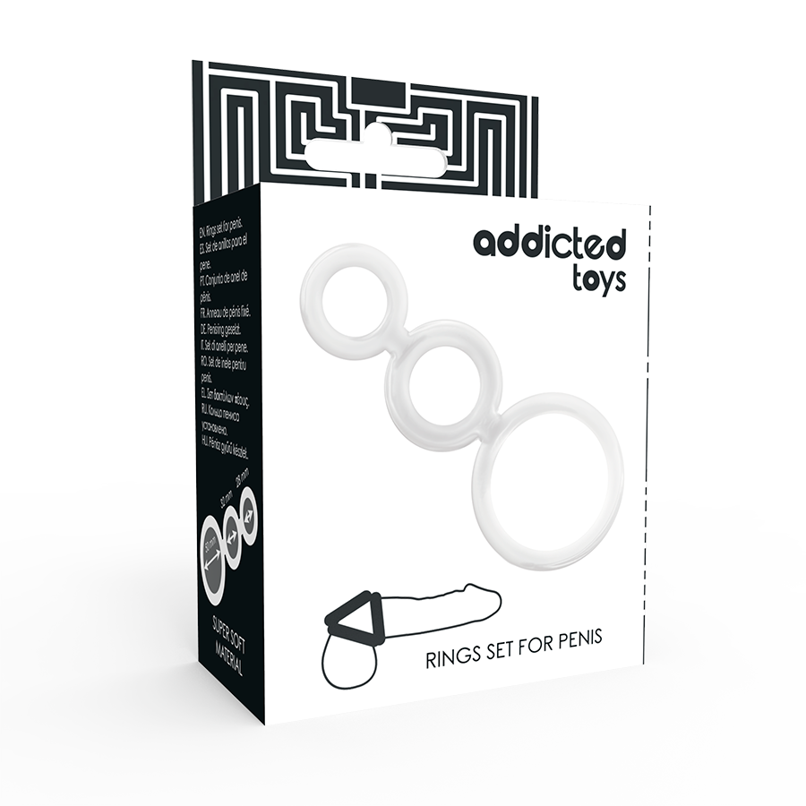 Addicted Toys - Rings Set For Penis Transparent - Image 3