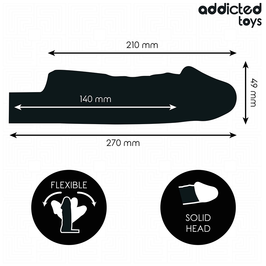 Addicted Toys - Gaine Pénis Transparente Taille M 27 Cm - Image 4