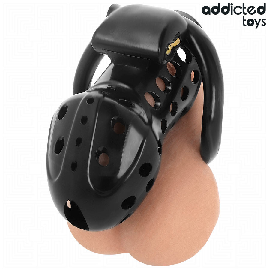 ADDICTED TOYS LOCKED - CHAINED HOLLOW PENIS CAGE 10.5 CM - Image 3