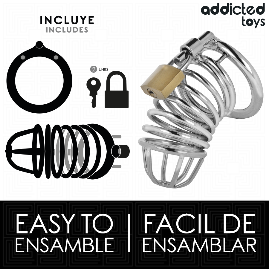 Addicted Toys Locked - Cage À Pénis En Métal Iron Cell Taille M - Image 4