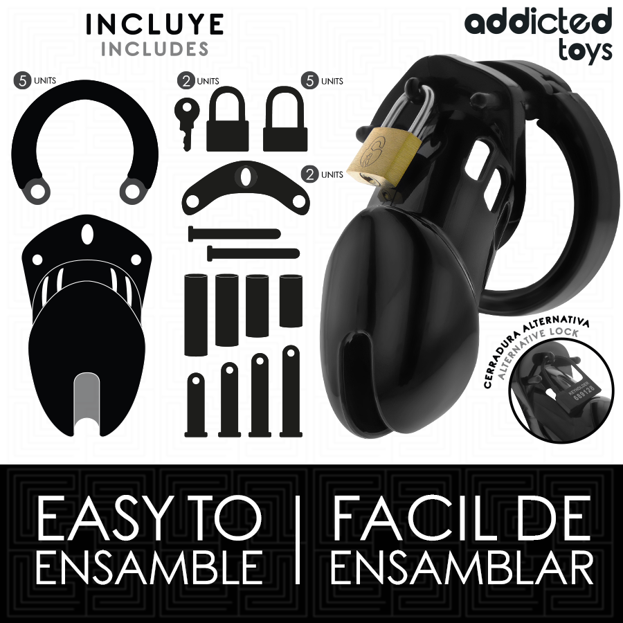 ADDICTED TOYS LOCKED - OBSIDIAN HOLD PENIS CAGE - Image 5